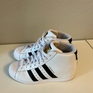 Adidas Womens Wedge High Tops 8.5